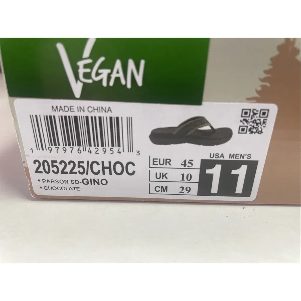 Skechers Luxe Foam Sandals Chocolate Relaxed Fit Vegan Gino Flip Flop Men's Sz 8